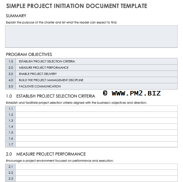 Project Initiation Document Template