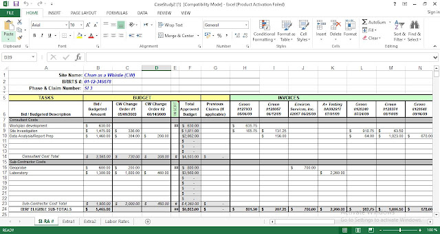 Project Cost Tracking Template in Excel