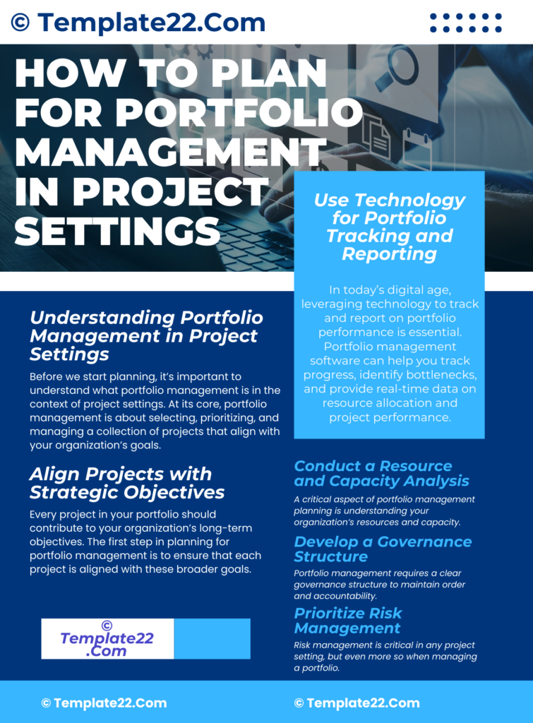 How to Plan for Portfolio Management in Project Settings