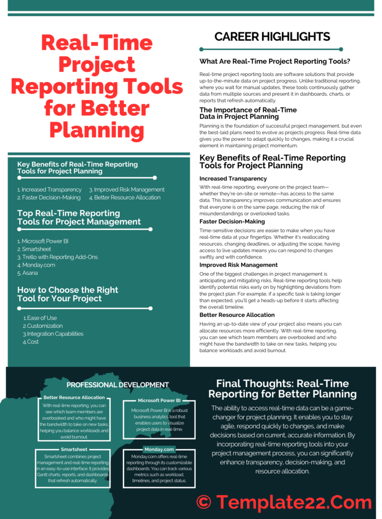 Real-Time Project Reporting Tools for Better Planning